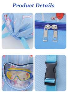 1pc Waterproof Swimming Backpack With Dry And Wet Separation - Ideal For Swimming Storage - Multicolor - View 5