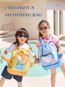 1pc Waterproof Swimming Backpack With Dry And Wet Separation - Ideal For Swimming Storage - Multicolor - View 1
