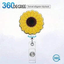 1入組個性化創意徽章，可拉式徽章卡，易於拉出，可愛有趣的閃光徽章卡禮物，專業扣式徽章卡，是教師、醫生和護士的完美辦公室禮物。