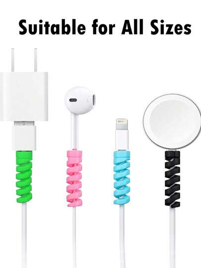 100PCS/50PCS/30PCS/20PCS/4PCS/10PCS Charger Cable Saver, Cable Protector - Charger Protectors - Cord Protector - Cable Protector For Phone Pad Notebook Silicone Cord Protector, Charger Protectors - Cable Cord Saver For Headphone Laptop Cellphone Cable Accessories, Cord Saver Compatible With Iphone, IPad, Apple Laptop, Silicone Flexible Cable Wire Protector, Mouse Cable Protector, Suit For All Cellphone Data Lines