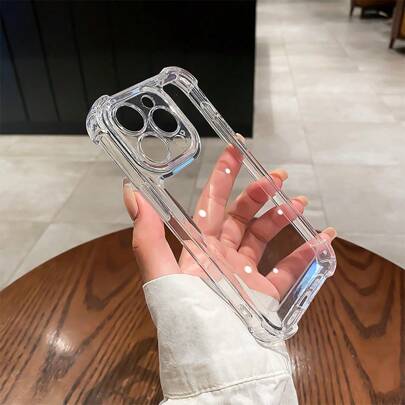 Apple Basic Phone Cases 1pc New Arrival Transparent High-Definition Phone Case With Airbag Corner Protection, Compatible With Iphone 15/15pro/15promax/14/13/12/11/Xs Max/8plus/8/7plus/7/S24ultra/S24plus/S24/S23ultra/S23plus/S23/S22ultra/S22plus/S22/A52/A53/A72/A73 Series