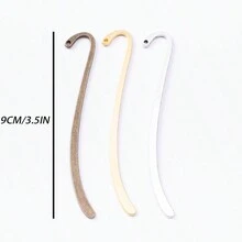 5/10PCS Silver Plated Smooth Bookmark Charm, Perfect For Jewelry Making And Hook Bookmarks, Home Office Supplies For Friends, Classmates, Book Lovers. - Multicolor - View 7