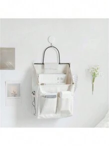 1入組掛飾收納簡約風織物懸掛收納籃 - 灰色 - 查看 4