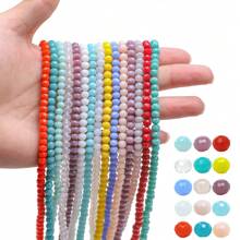 0.4cm/0.6cm Crystal Glass Flat Beads, 15 Solid Colors, With String Bag And Elastic Cord Roll, DIY Handmade Jewelry Accessories, Clothing & Shoe Decoration, Mobile Phone Chains Braiding Materials, Gift Making Supplies - 15 Colors Yarn Bag Flat Beads - View 1