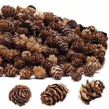 50pcs Artificial Pine Cones For Home, Wedding, Garden, Restaurant, Party Decoration - Coffee Brown - View 1