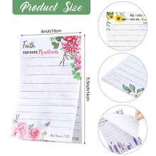 Random 2 Packs Bible Sticky Notes 4''x5.5'' Christian Memo Pads  Bible Verse Quotes Notepads Inspirational Sticky Notes Floral Design Adhesive Notes For Office School Shopping List - Multicolor - View 2
