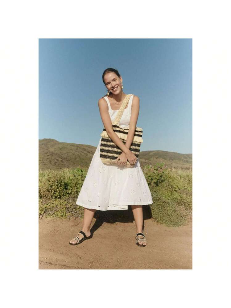 free assembly women's cotton sleeveless square neck eyelet midi dress Free Assembly Women's Cotton Sleeveless Square Neck Eyelet Midi Dress,  Summer Party Dress, Sizes XS New Year Event Outfit Holiday Fashion
