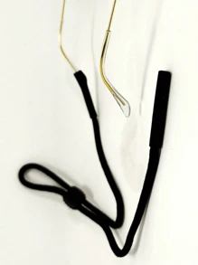 1pc Men's Adjustable Silicone Eyeglasses Chain, Blue/Black Eyewear Strap With Adjustable Buckle, Sports Glasses Cord With Anti-Slip Covers, Suitable For All Seasons And Occasions Glasses Accessories