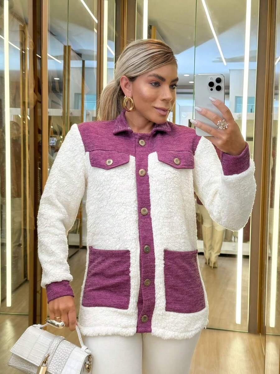 Women Coats - 粉色 - 查看 1