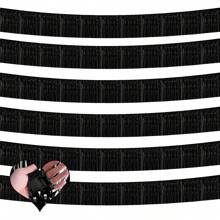10Ft Metal Foil Tassel Banner, Metal Tassel Curtain Wall Hanging Background Tinsel Drapes Skirting Decor, Suitable For Decorating Parade Floats, Single Party, Weddings, Birthdays, Halloween, Easter Day, Party Decorations, Back To School Valentine Day