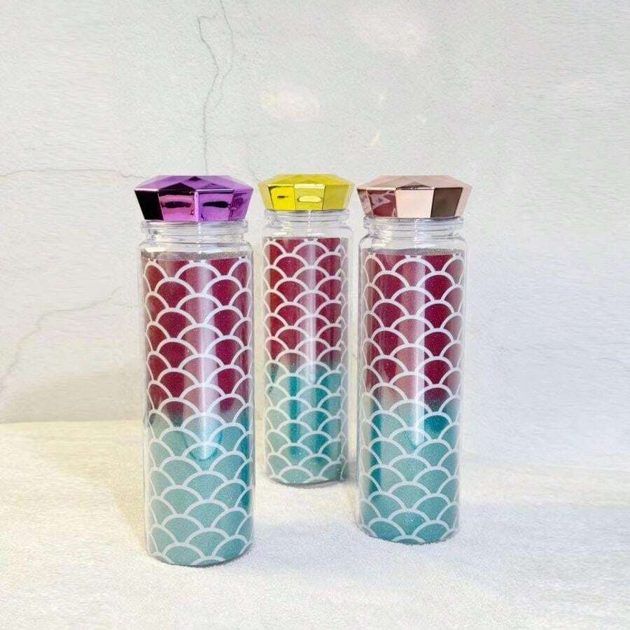 1X (2 Pezzi Bottiglia D'Acqua per Succo di Latte Quadrato