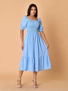 Women Dresses - 淺藍色 - 查看 2