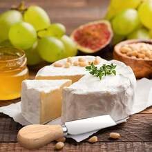 1入不銹鋼芝士刀，多功能芝士切割器，平而窄的平面刀，奶油刀，刮板和芝士叉餐具必備廚房用品和烘焙工具，適用於芝士製備，廚房，夏日海灘派對，食物，露營，組織者，房間裝飾，廚房物品。 - 杏色 - 查看 10