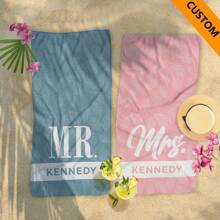1pc Personalized Beach Towel Retro Striped, Retro Beach Towel, Retro Custom Beach Towel For Brides, Beach Towel For Bachelorette Multi-Functional, Quick Dry, Breathable, Reusable Exquisite, Comfortable For Anniversaries, For Valentine's Day, For Mother's Day, For Birthdays, For Ren's Day, For Father's Day, For Graduation, For Weddings, For Housewarming Bathroom, Living Room, Bedroom, Home Summer Holiday Bathroom Decor Travel Essentials Travel Accessories Beach Essentials,Sunny Journey - Multicolor - View 3