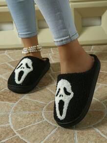 New Women's Halloween Atmosphere Slippers, Cute And Funny, For Autumn And Winter - Black - View 6