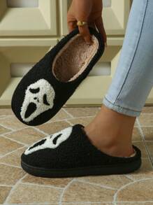 New Women's Halloween Atmosphere Slippers, Cute And Funny, For Autumn And Winter - Black - View 4