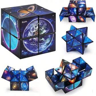 Infinity Cube Fidget Toy, Stress Relief Puzzle Toy, Creative Gift, Suitable For Developing Hands-On Skills And Thinking Methods, Ideal For Family Gathering And As A Gift!,Fidget Toys,Toys,Sensory Toys,Jucarii,Playdough,Magnetic Balls,Solar System,Planets,Magnetic Games