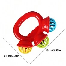 Sino Portátil De Plástico 3 Em 1 Para Bebês E Crianças Pequenas E Tambor De Ondas Brinquedo Educacional Para Agarrar E Agitar, Adequado Para Uso Diário