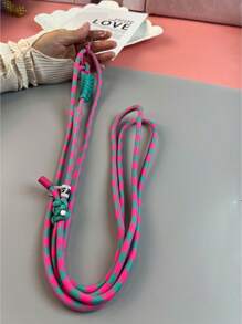 1套創意編織調節多功能手機掛繩帶夾，可斜跨佩戴 - 彩色 - 查看 7