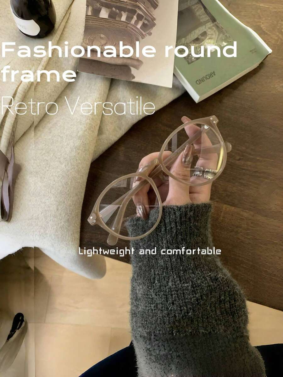 韩版玳瑁眼镜框女款豹纹减疲劳适合戴度数眼镜又想素颜也能好看的学生 - 彩色 - 查看 1