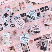 1 Rolle Ballett Art Graffiti Aufkleber, niedliches Design, Scrapbooking Dekorationsmaterial, geeignet für Koffer, Laptop, Kühlschrank und Handyhülle