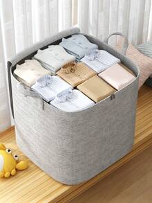 1PC 大容量收纳袋 衣物收纳盒 被子收纳袋 秋季装饰收纳袋 节日装饰收纳盒 杂物整理袋 衣柜隔断收纳袋 搬家打包袋 加固提手 防刺穿面料 防水防尘 双向顺滑拉链 居家收纳神器 - 淺灰色 - 查看 4