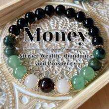 興旺財源、豐盈彈性珠寶手鍊，幸運手鍊，財富禱告念珠，適合作為女士和男士的珠寶手鍊禮物