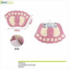 1 piezas Alfombrillas con forma de pie,Popular Alfombra De Baño Moderna Clásica De,Tapete Moderno Afelpado Para Habitación, Sala, Habitación De, - Rosa - Ver 2