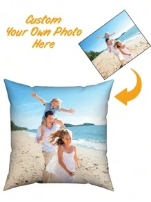 1pc Custom Peach Skin Photo DIY Pillowcase, Single-Sided Print Pillow Cover For Loved Ones, Pets Or Friends. Suitable For Wedding, Festival, Mother's Day, Father's Day, Thanksgiving Day, Living Room Sofa, Bedroom, Headrest, Decorative Cushion Cover, All Seasons. Soft Custom,Unique,Personalized Ideal Gifts For Him Her,Boyfriend,Girlfriend,Dad,Mom,Family,Friends,Pets For Anniversaries,For Valentine's Day,For Mother's Day,For Birthdays,For Youth's Day,For Father's Day,For Graduation,For Weddings,For Christmas,For Housewarming Sofa,Bed,Car,Bedroom,Living Room,Tea Room,Customized Cushion Covers,Family Moments,Season Picks, Autumn Home Refresh,Fall Décor