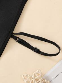 1 件女士黑色长尖领雪纺时尚假领配饰女士