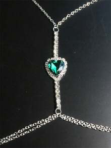 1pc Bohemian Rhinestone Necklace - Sexy Women's Body Jewelry Gift For Intimate Wear - Multicolor - View 2