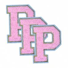 3 件 A-Z 3.15 英寸大号雪尼尔刺绣字母贴片，熨烫缝制字母贴片，用于衣服、夹克、帽子、书籍、背包的缝制贴花 - DIY 刺绣用品 - 白色 - 查看 48