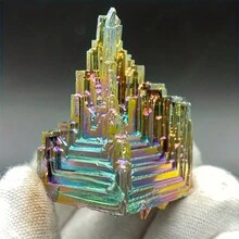 1入自然凝析鋁塔，彩虹光芒水晶礦錐，礦物收藏標本金屬小巧裝飾品，強力靈氣和冥想工具，家居裝飾藝術雕刻作品 - Natural Bismuth - 查看 2