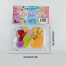 仿真甜美水果可伸縮擠壓玩具，創意減壓排氣玩具，可用於假裝遊戲 - 彩色 - 查看 3