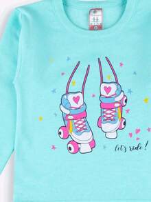Young Girls Sweatshirts - Mint Blue - View 3