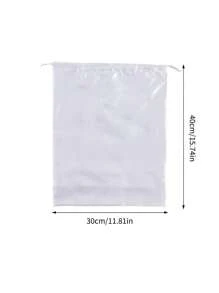 1/2/3/4 chiếc túi vải satin polyester có dây rút, thích hợp đựng trang sức và phụ kiện; túi đựng đồ du lịch bằng lụa có dây rút; túi đựng quần áo và giày dép xách tay có dây rút; túi đựng đồ xách tay dung tích lớn có dây rút; túi đựng đồ tự dán có dây rút; đồ dùng cần thiết khi đi du lịch; sắp xếp đồ đạc. - trắng - Xem 10