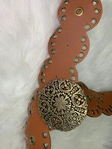 Women Belts - 駝色 - 查看 1