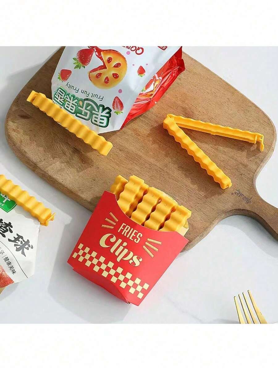 Deny Toys Clips de Sellado para bolsa en forma de papas fritas - Amarillo - Ver 1