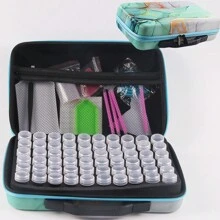 Diamond Painting Storage Container, 54/60/80 Slots Diamond Painting Accessories Box With Tools For Diamond Art Beads And Craft Jewelry Storage Case - White - View 6