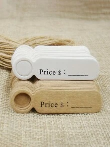 100 Cái/gói Thẻ Quà Tặng Handmade DIY Nhãn - màu nâu - Xem 8