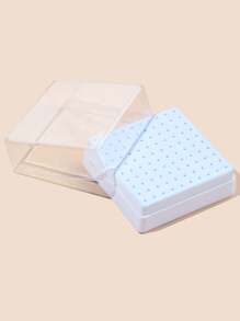 100-Slot Nail Drill Bit Storage Box, Dustproof & Shockproof Organizer Box, Home & Salon Nail Art Tool - Multicolor - View 3