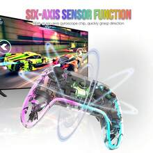 HONSON Switch Wireless Game Controller, With L2R2 Hall Sensor, RGB Breathing Light, Compatible With Switch/Lite/Oled/PC/IOS/Android/Steam - Transparent - View 9