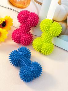 1pc Pet Dog Chew Toy, Durable Squeaky Bone Shaped Teething Toy, For Pet Use Only - Multicolor - View 5