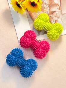 1pc Pet Dog Chew Toy, Durable Squeaky Bone Shaped Teething Toy, For Pet Use Only - Multicolor - View 4