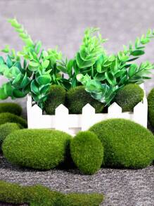 20片/10片/5片人造苔藓绿草微缩模型，DIY仙境花园水族箱户外装饰微景观摆件 - 綠色 - 查看 6