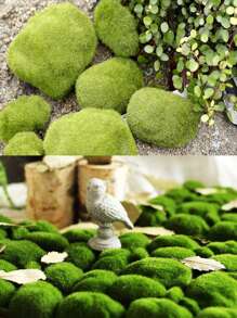 20片/10片/5片人造苔藓绿草微缩模型，DIY仙境花园水族箱户外装饰微景观摆件 - 綠色 - 查看 4