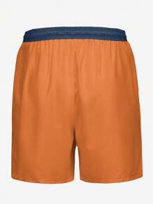 Men's Beach Shorts With Gradient Palm Tree Art 3D Graphic Print, Casual Daily Vacation Drawstring Waist Single Layer Swimwear