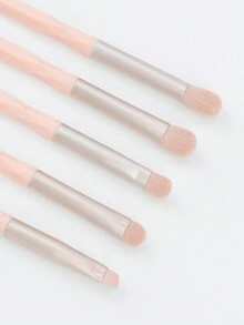 5件組眼妝刷套組 攜便式眼影刷、眼線刷、暈染刷、遮瑕刷、眉刷、鼻影刷，完整彩妝刷組，鑽石手柄設計讓彩妝塗抹更佳且易於抓握，多色可選：藍色、粉色、黃色、白色 - 彩色 - 查看 3