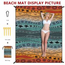 1 pièce Tapis de plage imperméable d'extérieur, tapis de pique-nique de style bohème séchage rapide, tapis de sol de camping