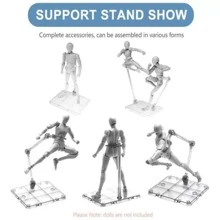 Soporte para Figuras de Acción, 10 Juegos de Acrílico Transparente, Soporte para Figuras de Acción, Base de Soporte para Exhibición de Figuras de Anime - transparente - Ver 5